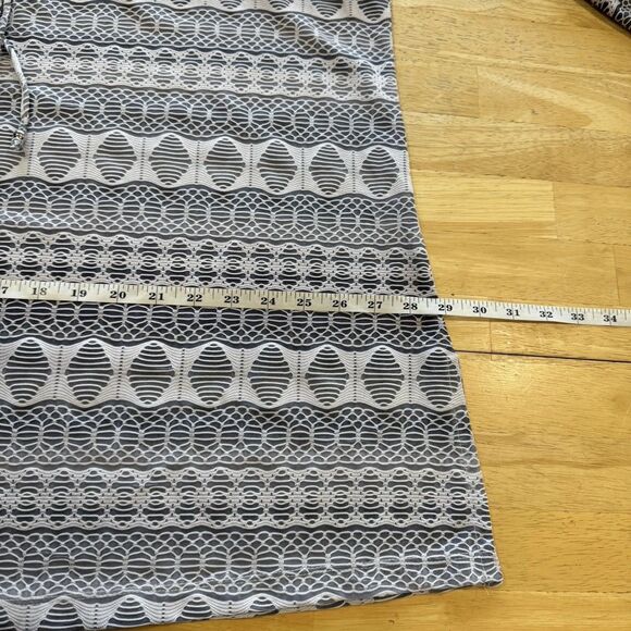 Portocruz Tunic Cover Up Swim Womens Size 2X Gray White Lace Up Semi Sheer - Picture 10 of 14